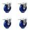 Service Caster 5 Inch Solid Polyurethane Swivel Bolt Hole Caster Set with Total Lock Brake SCC SCC-BHTTL20S514-SPUS-4 - alternate 1